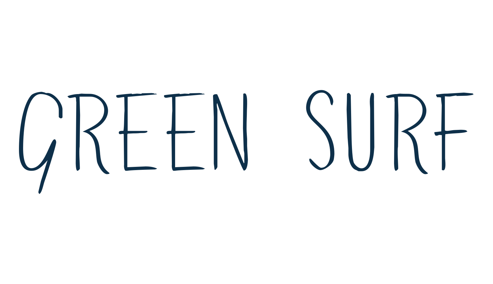 Green Surf, script handwritten fancy decorative calligraphy font preview