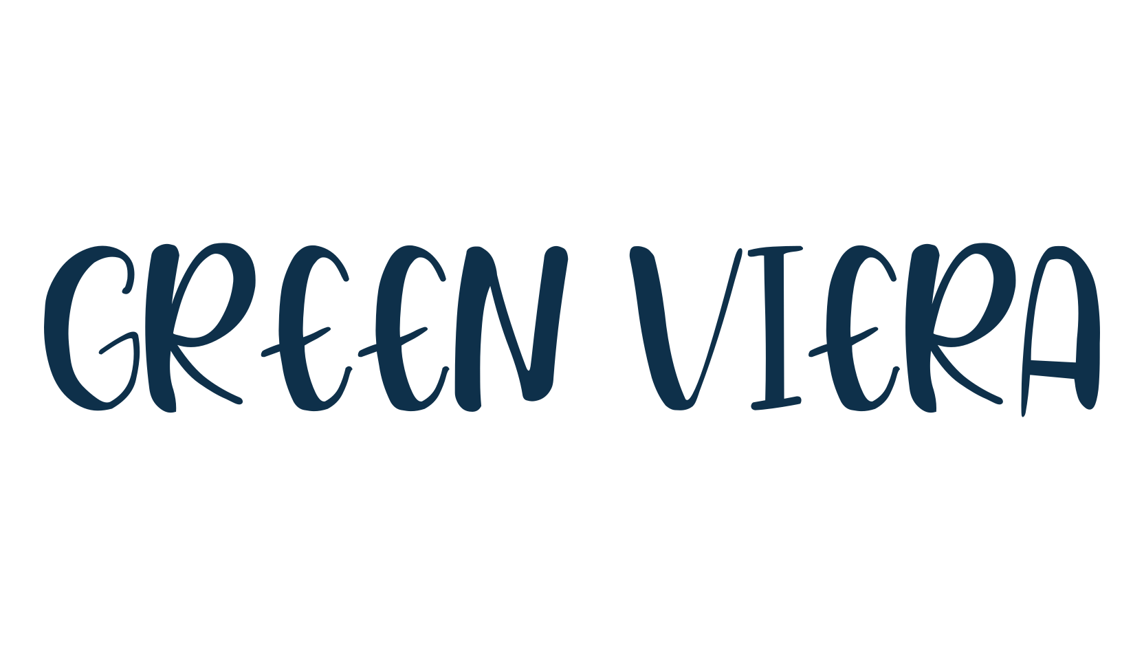 Green Viera, fancy decorative font preview