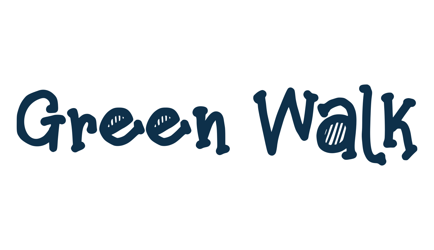 Green Walk, cartoon font preview