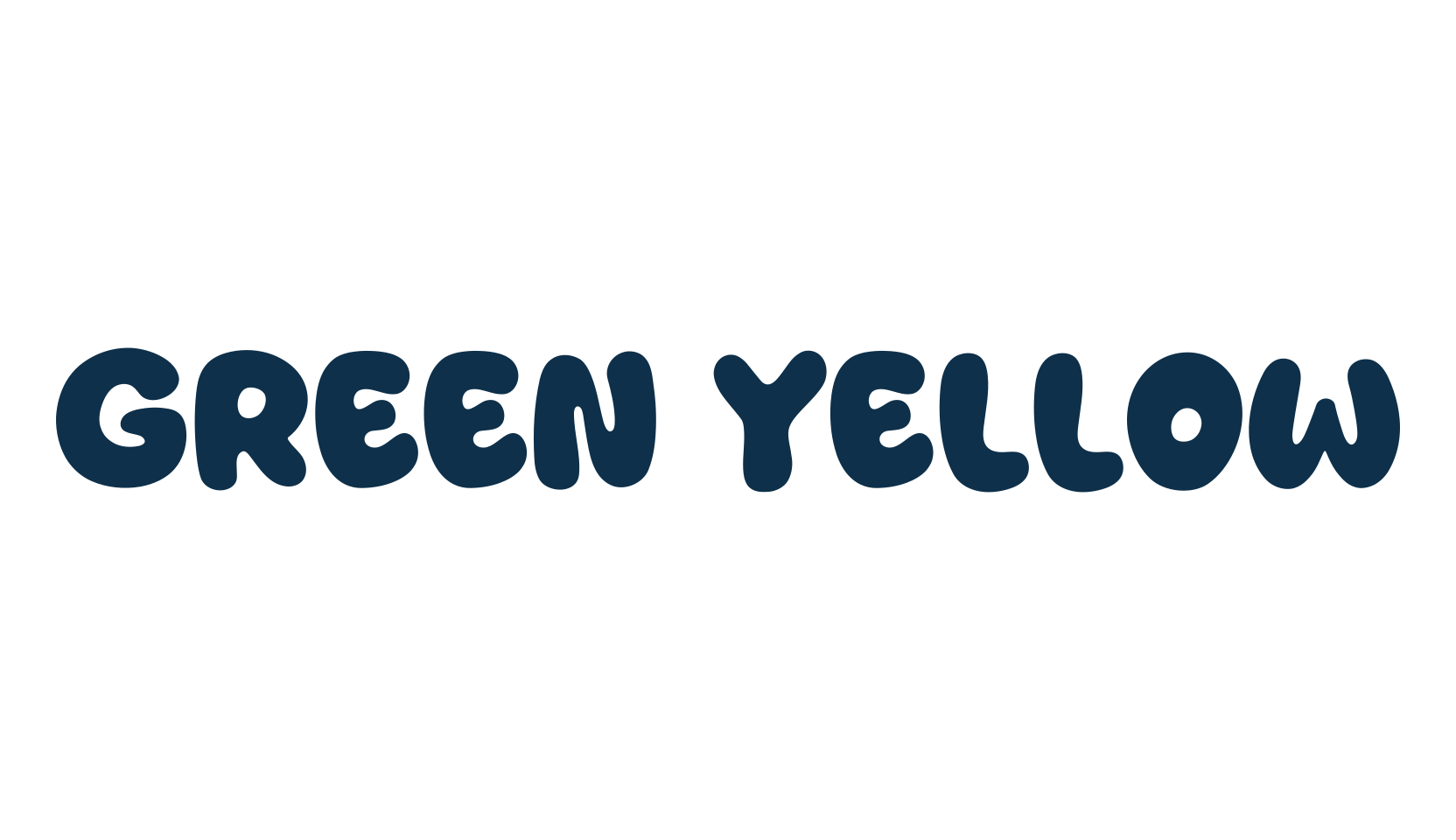Green Yellow, fancy cartoon decorative font preview