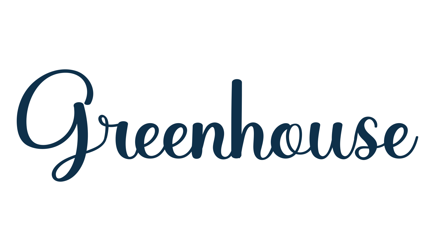 Greenhouse (greenhouse), handwriting font preview