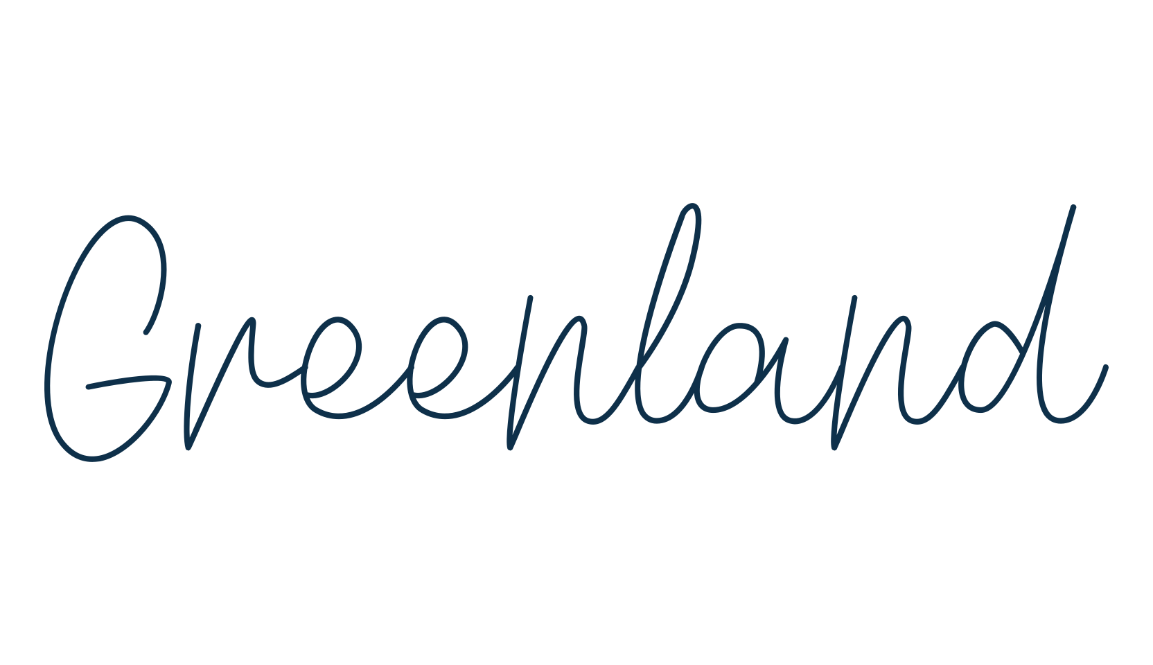 Greenland, script handwritten fancy decorative calligraphy font preview