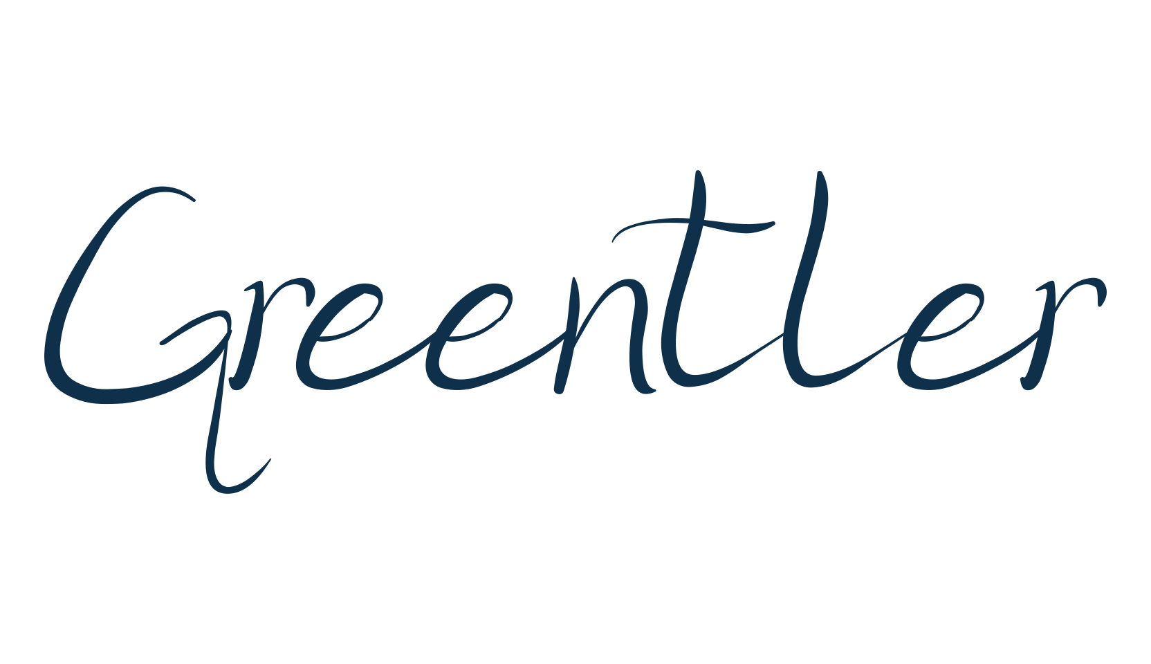 Greentler, script handwritten fancy decorative calligraphy font preview