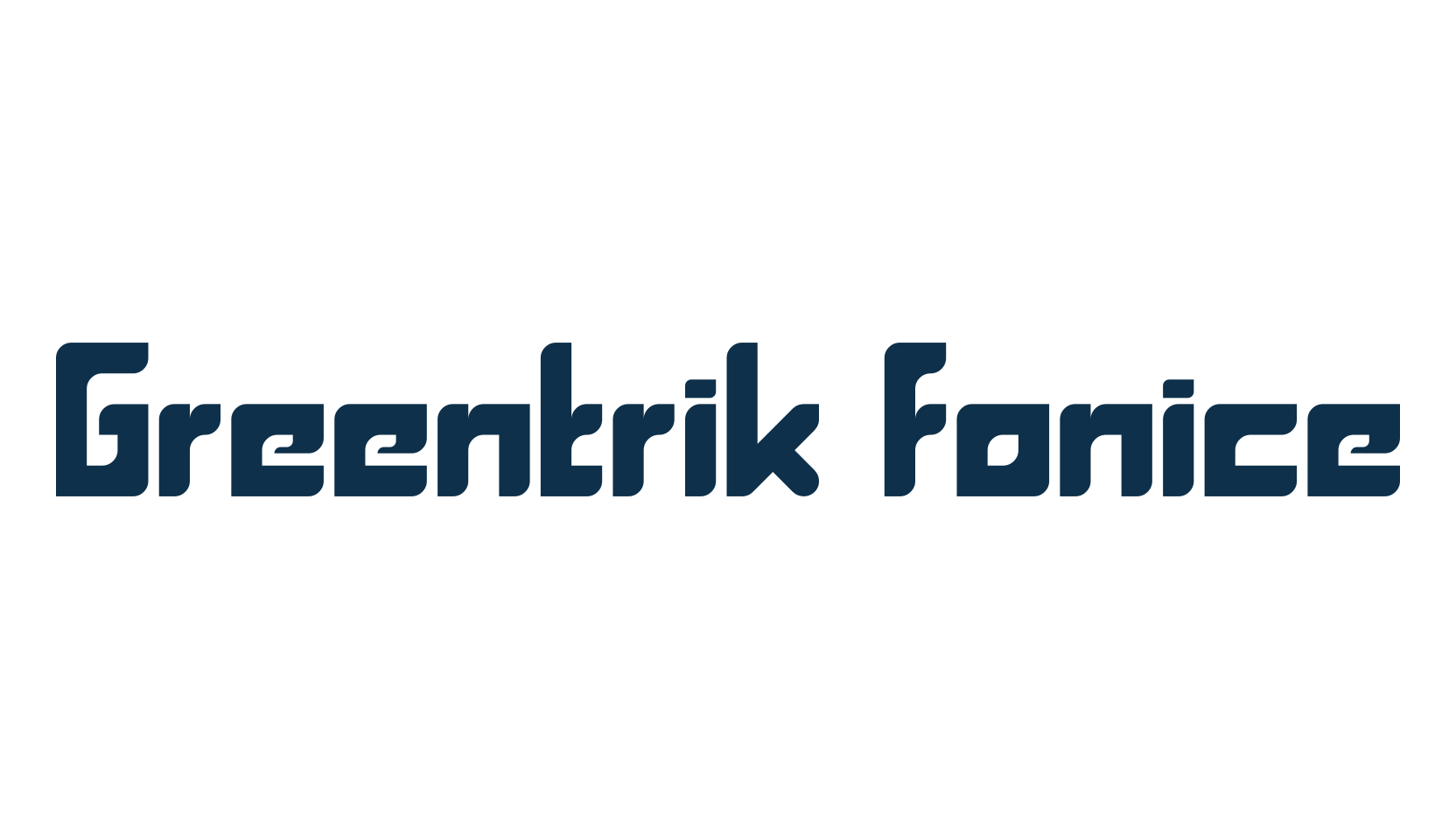 Greentrik fonice, fancy various techno sci-fi font preview