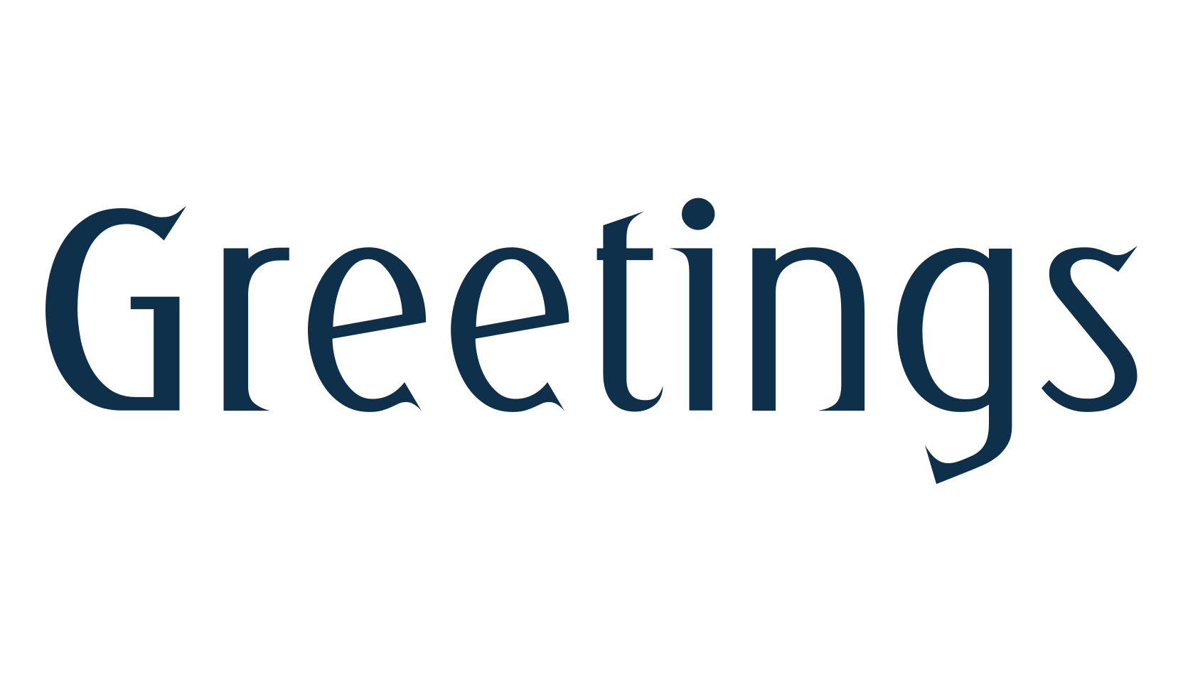 Greetings, fancy retro decorative font preview