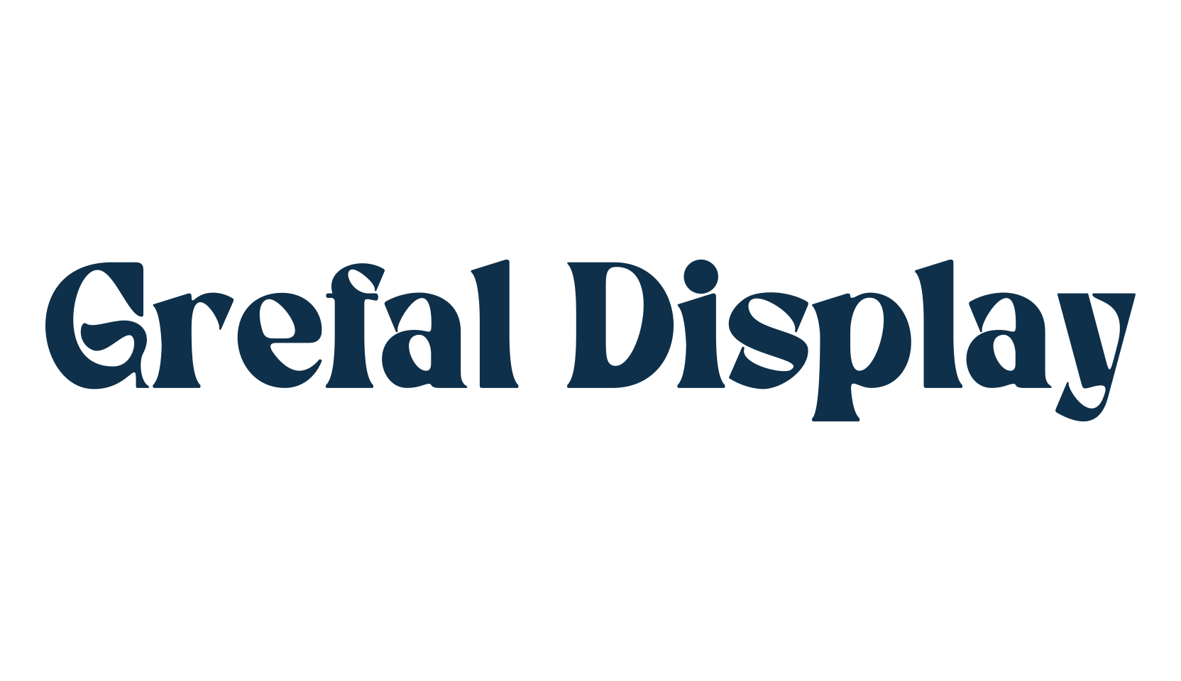 Grefal Display, retro font preview