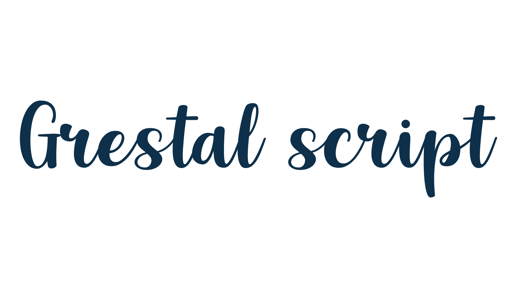 Grestal Script, various font preview