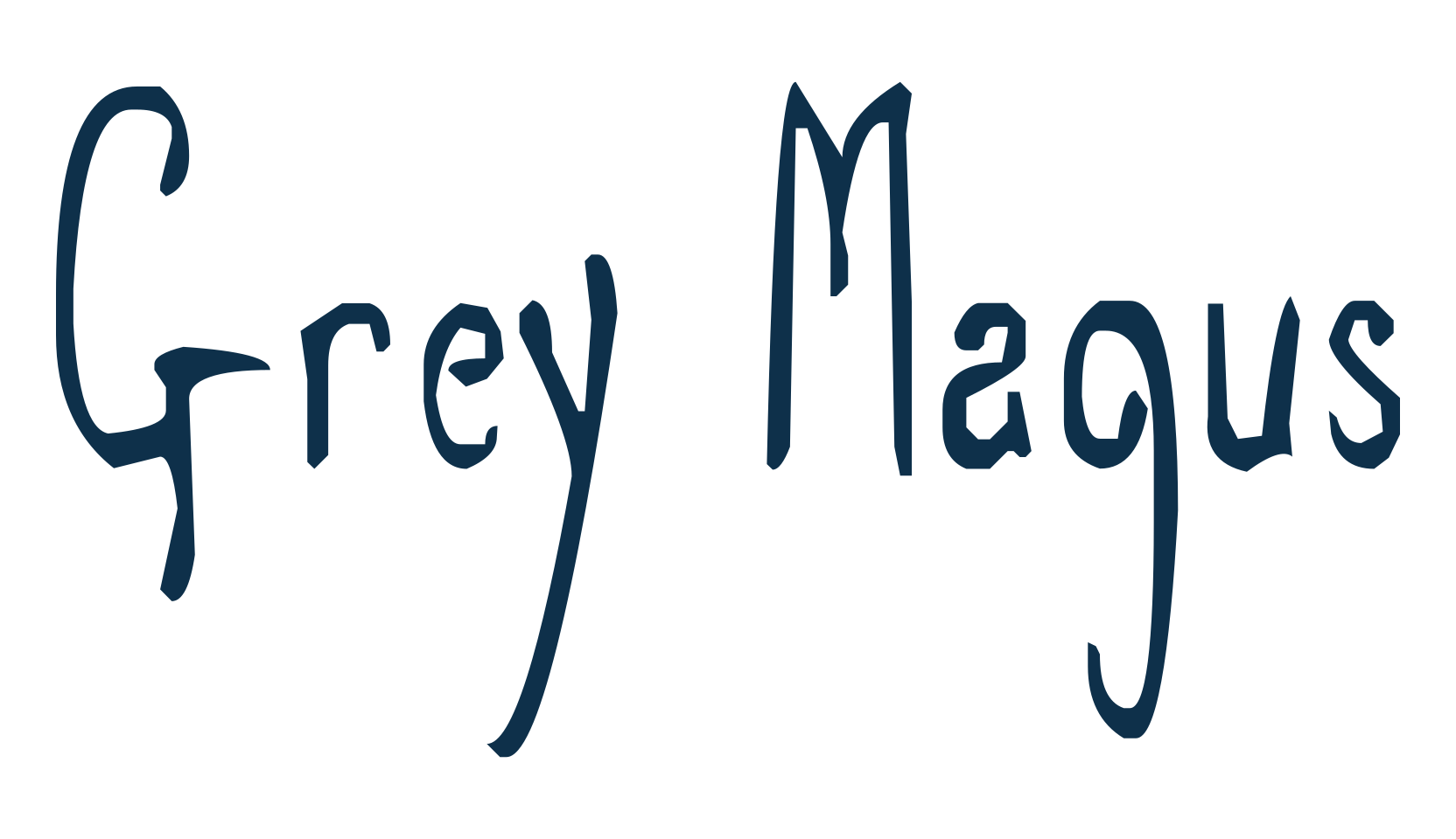 Grey Magus, script handwritten fancy decorative calligraphy font preview