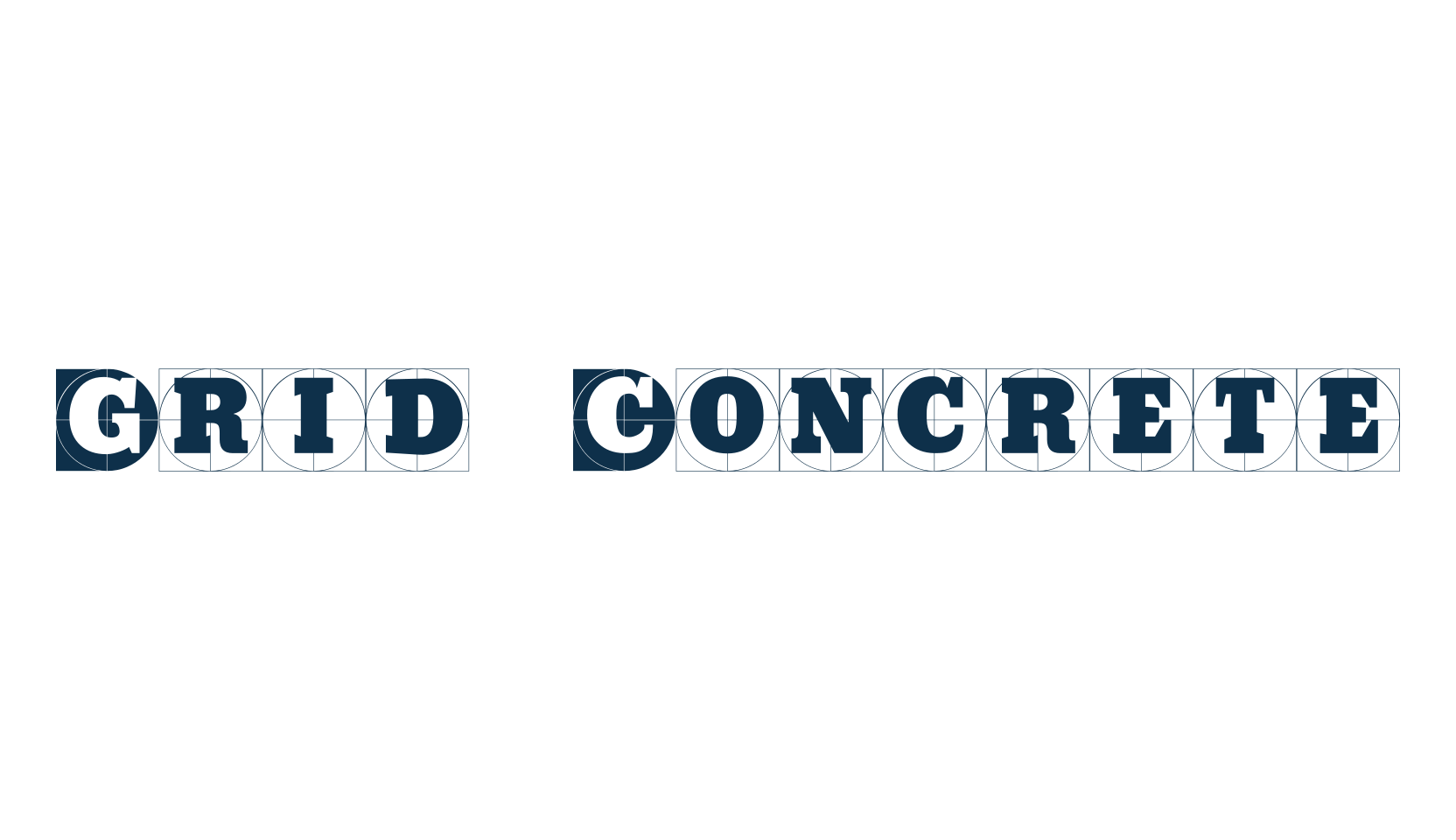 Grid Concrete, grid font preview