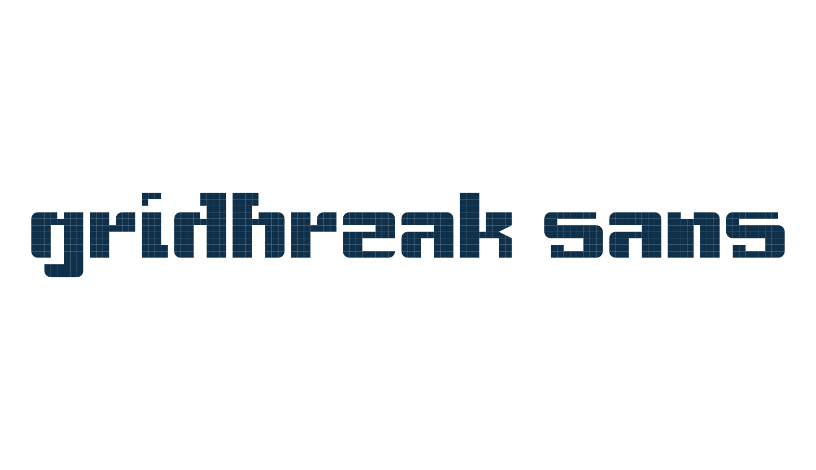 Gridbreak Sans, various font preview