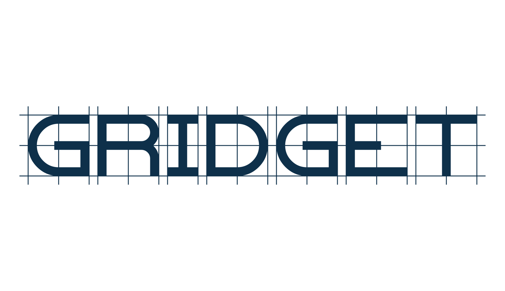 Gridget, grid font preview