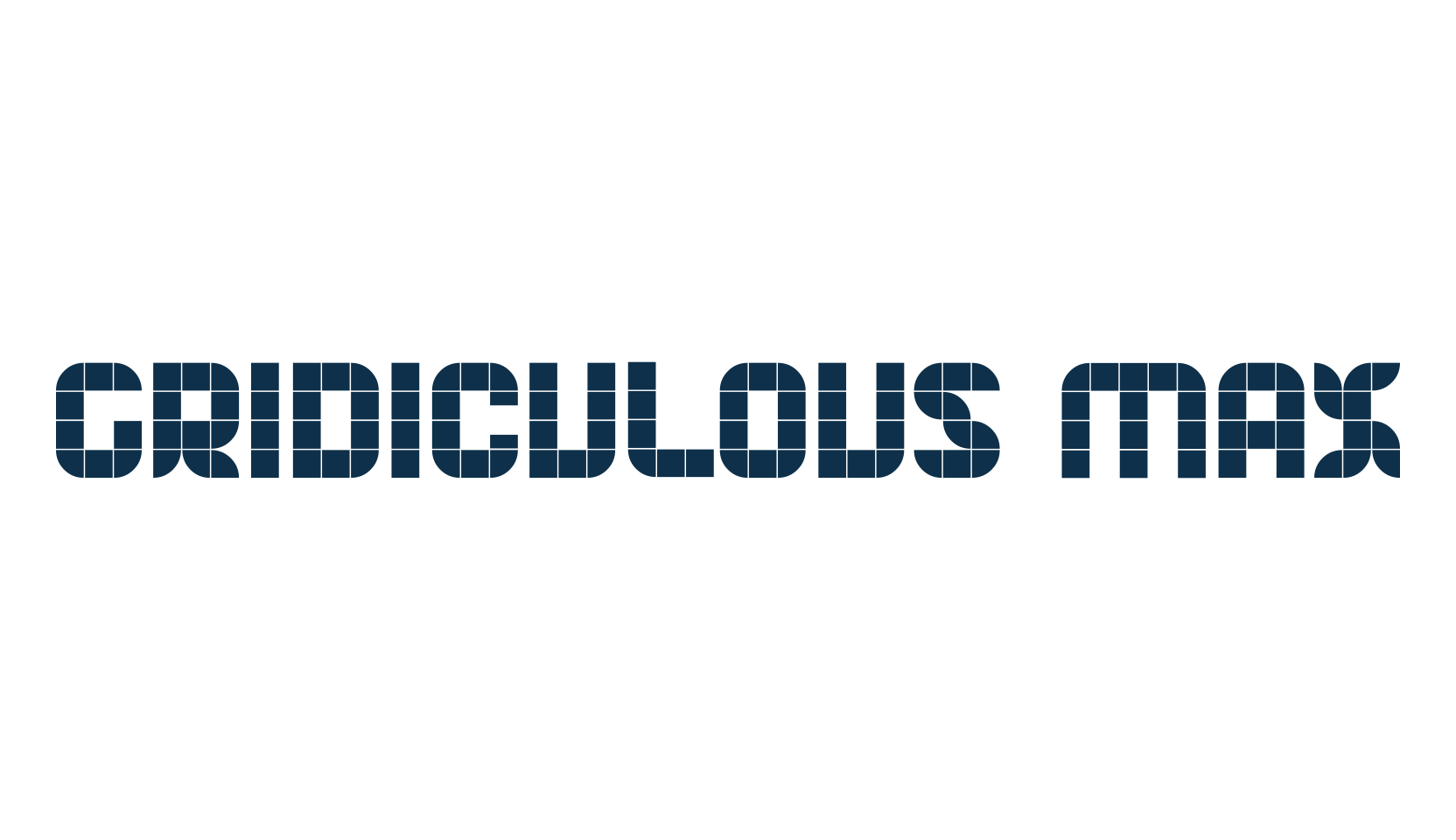 Gridiculous Max, various font preview