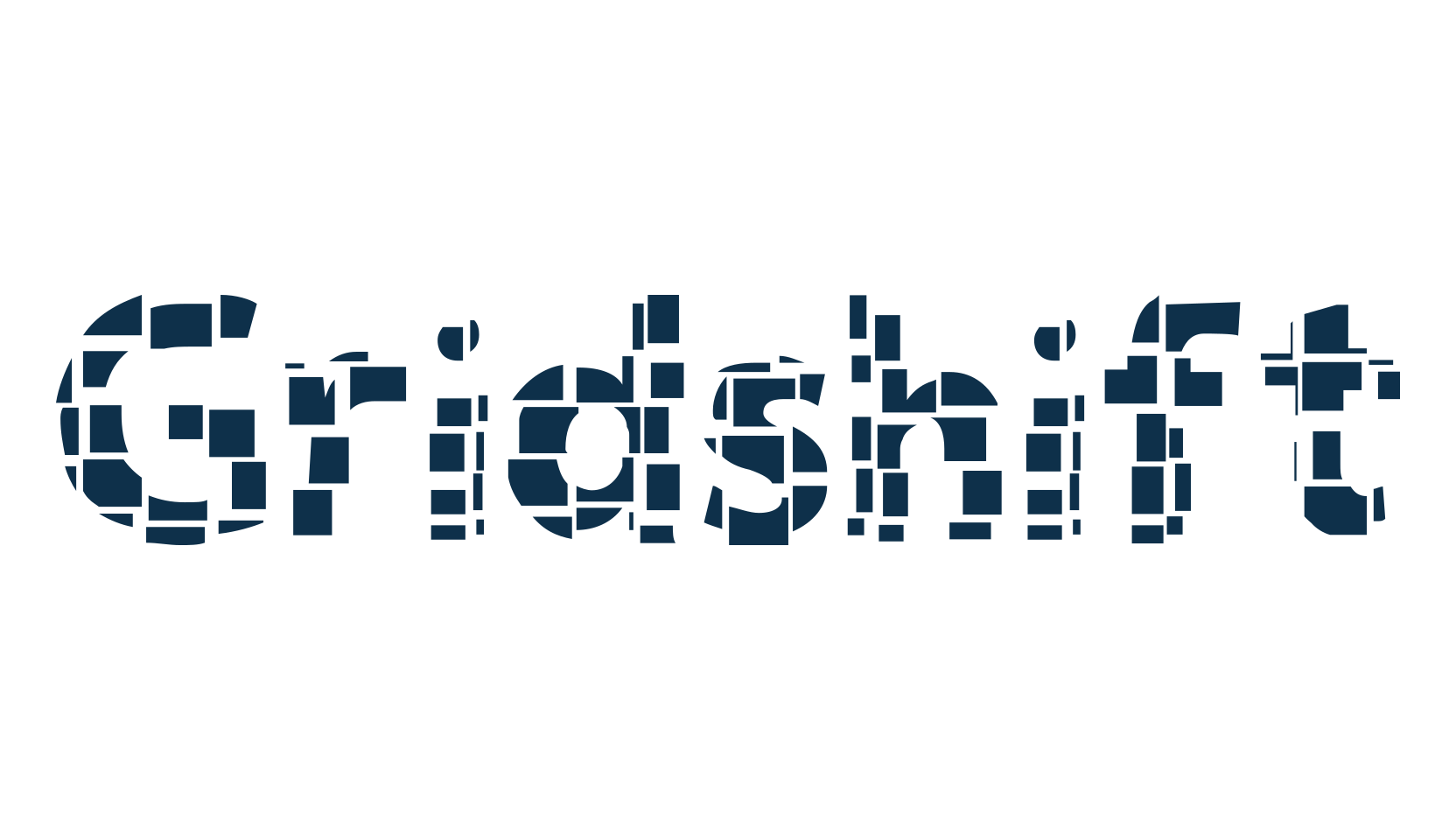 Gridshift, fancy distorted decorative font preview