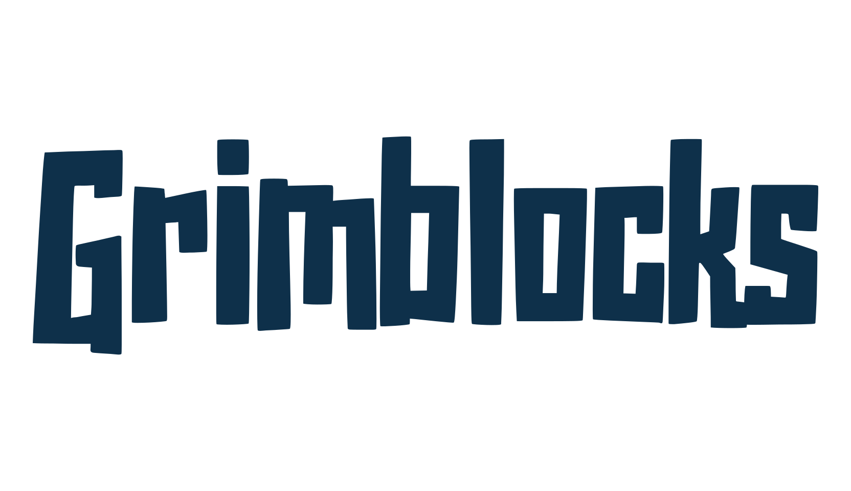 Grimblocks, cartoon font preview