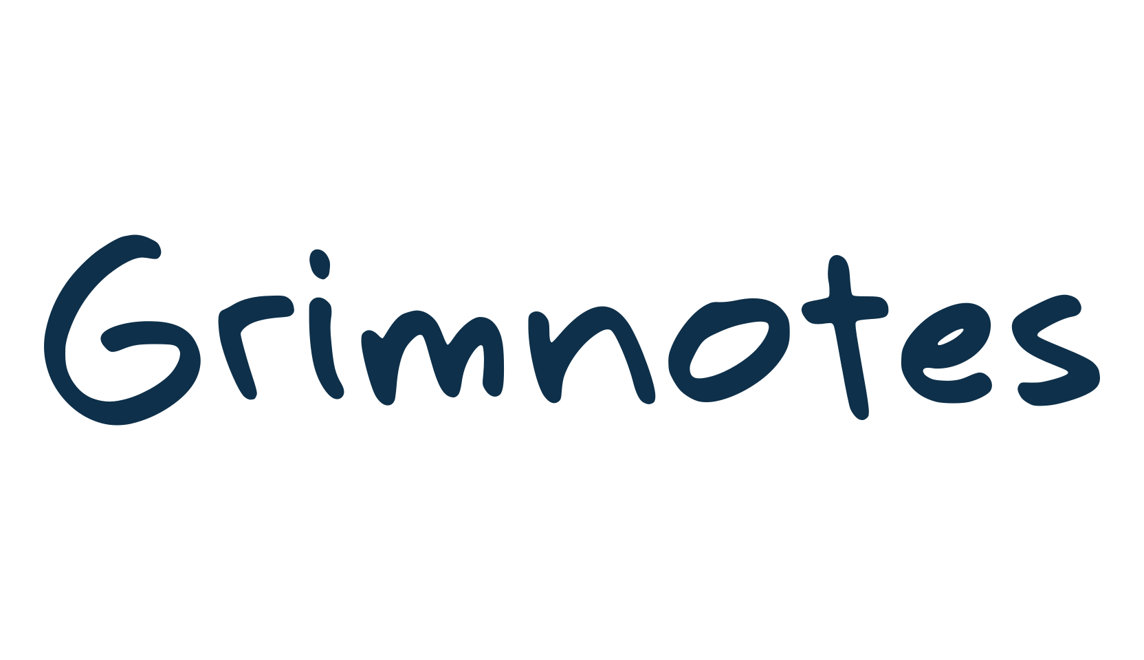 Grimnotes, handwriting font preview