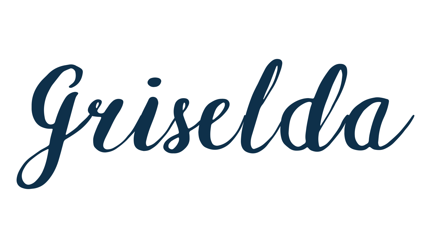 Griselda, brush font preview
