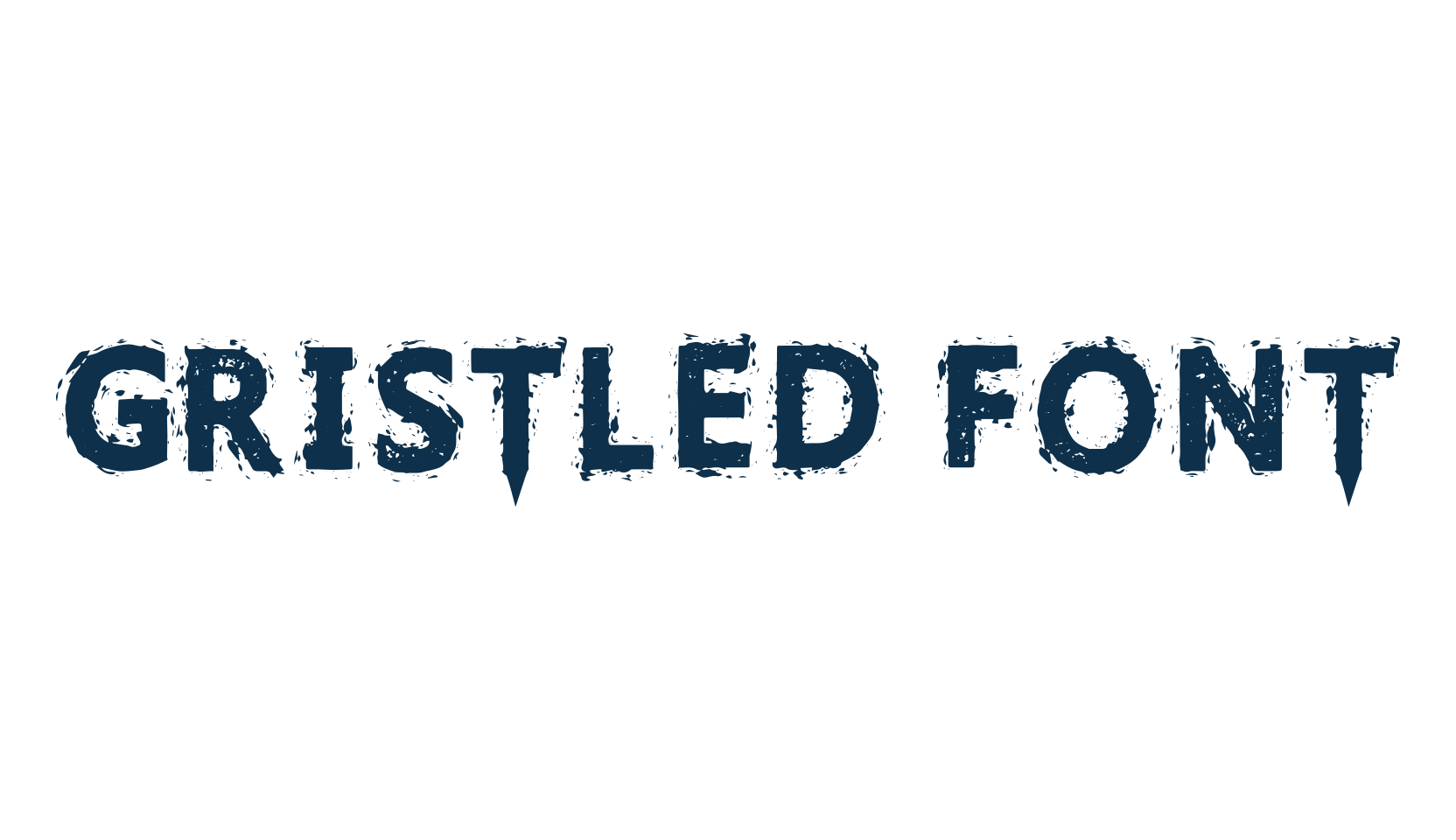 Gristled Font, fancy destroy decorative font preview