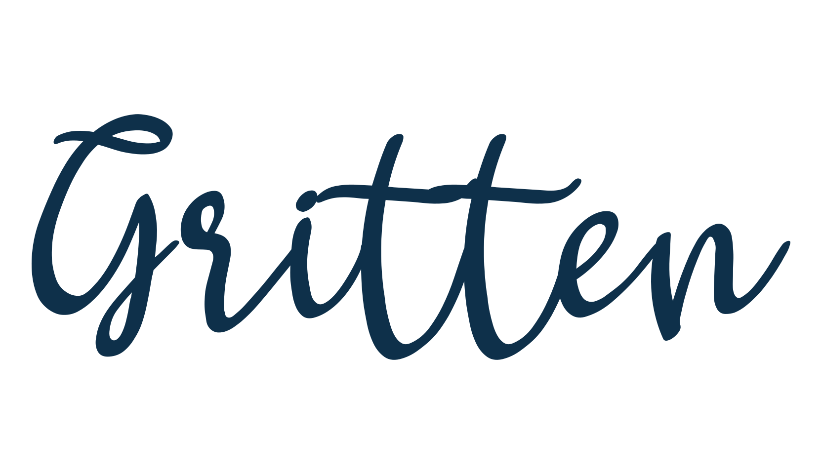 Gritten, calligraphy font preview