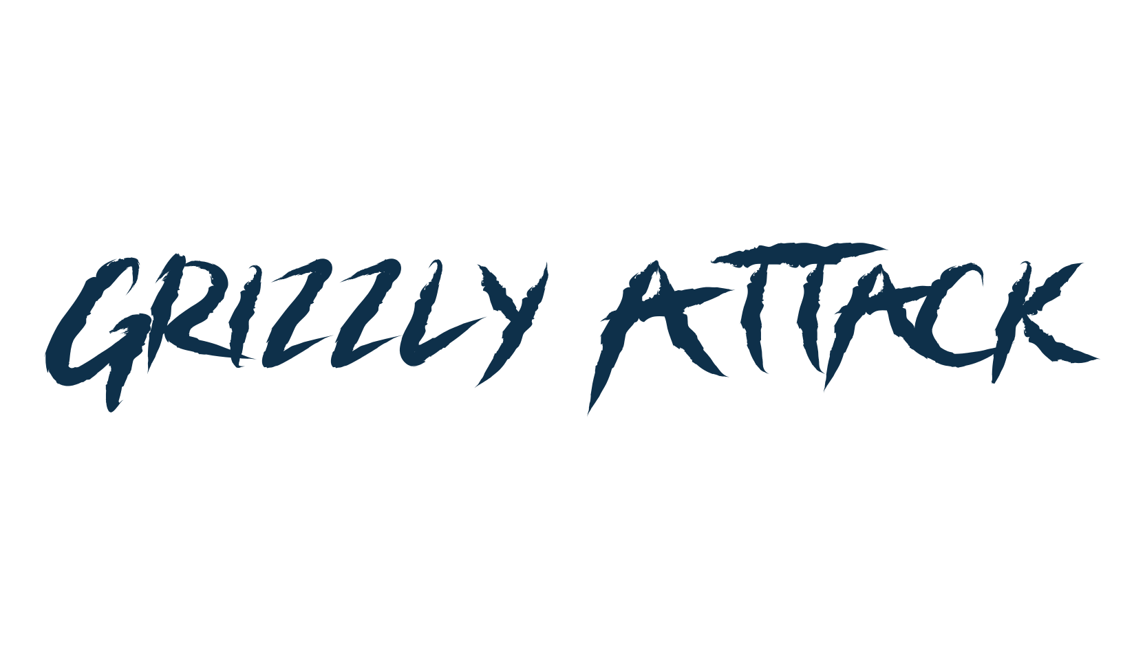 Grizzly Attack, script graffiti fancy decorative calligraphy font preview
