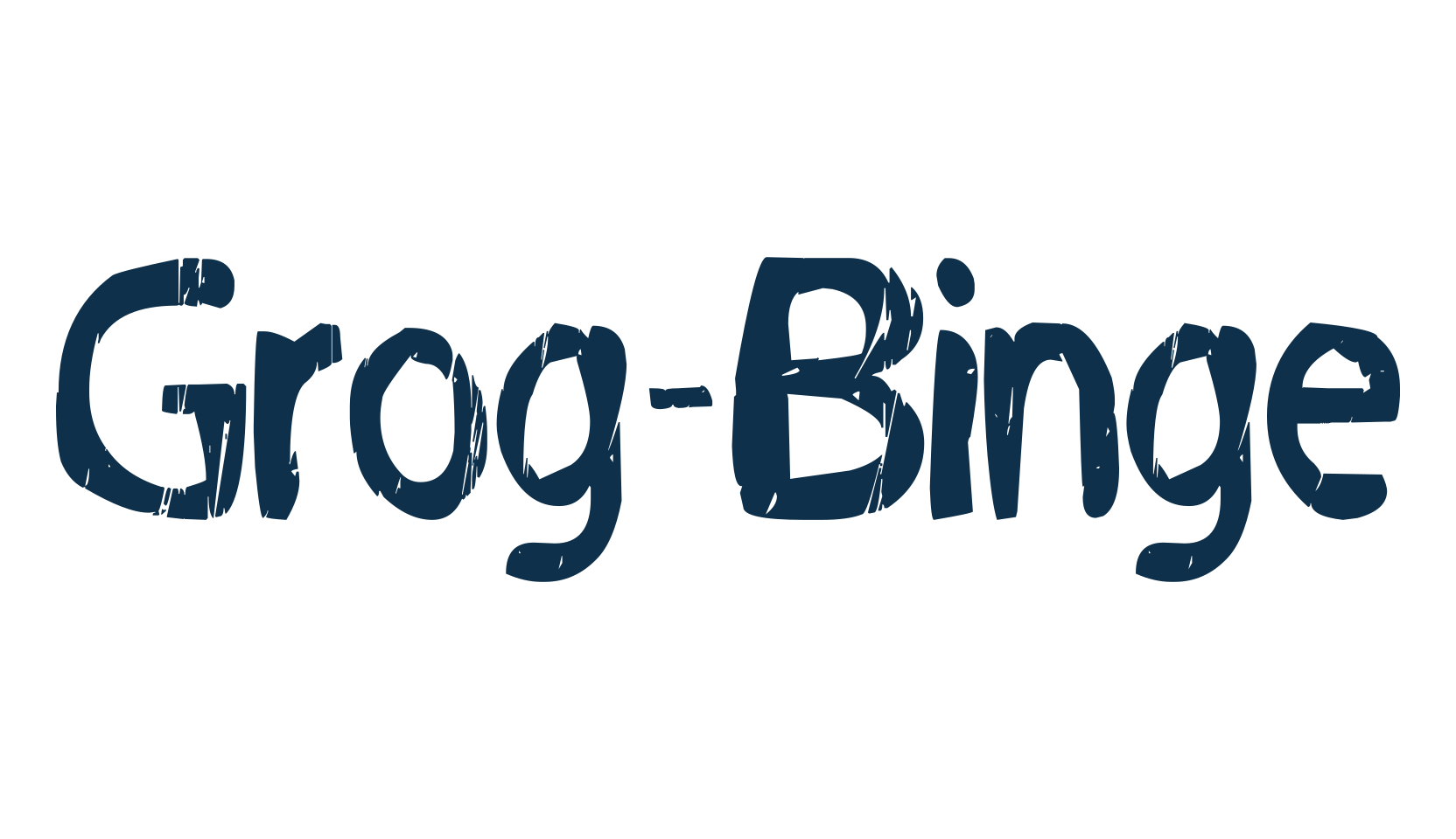 Grog-Binge, eroded font preview