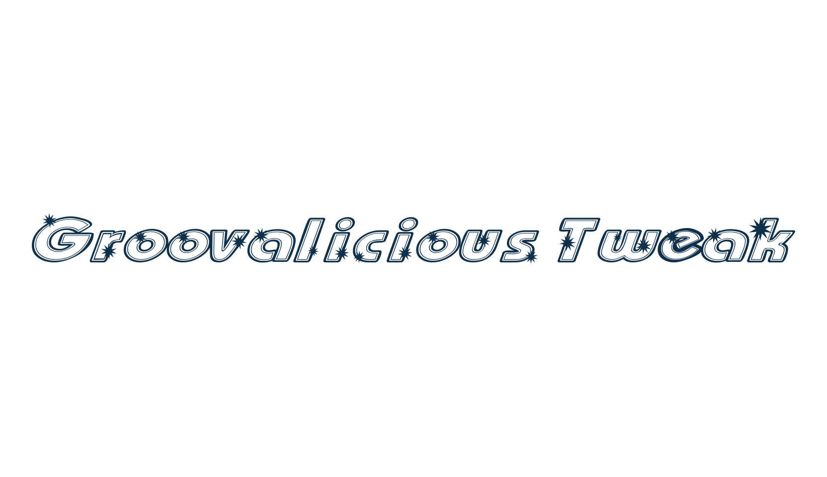 Groovalicious Tweak, fancy groovy decorative font preview