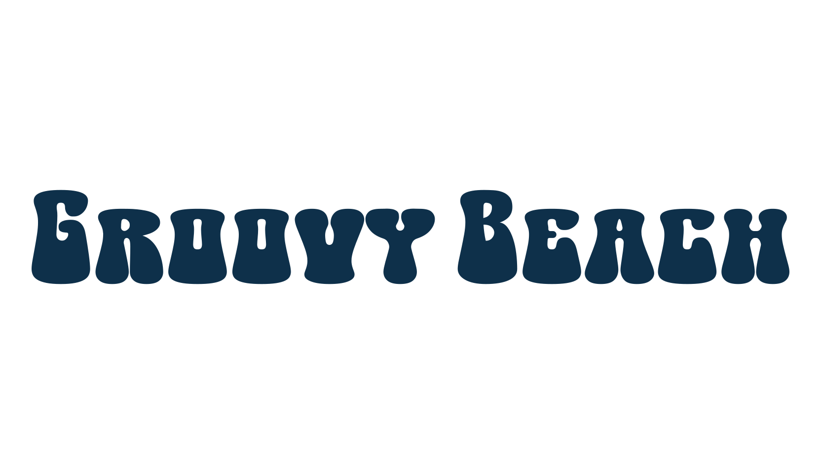 Groovy Beach, fancy groovy decorative font preview
