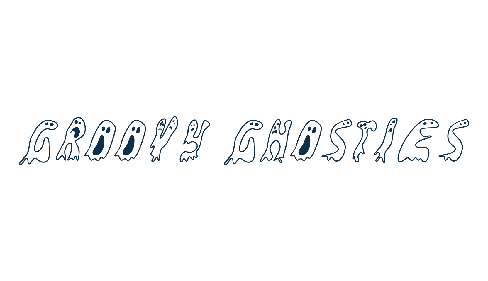Groovy Ghosties, fancy decorative font preview
