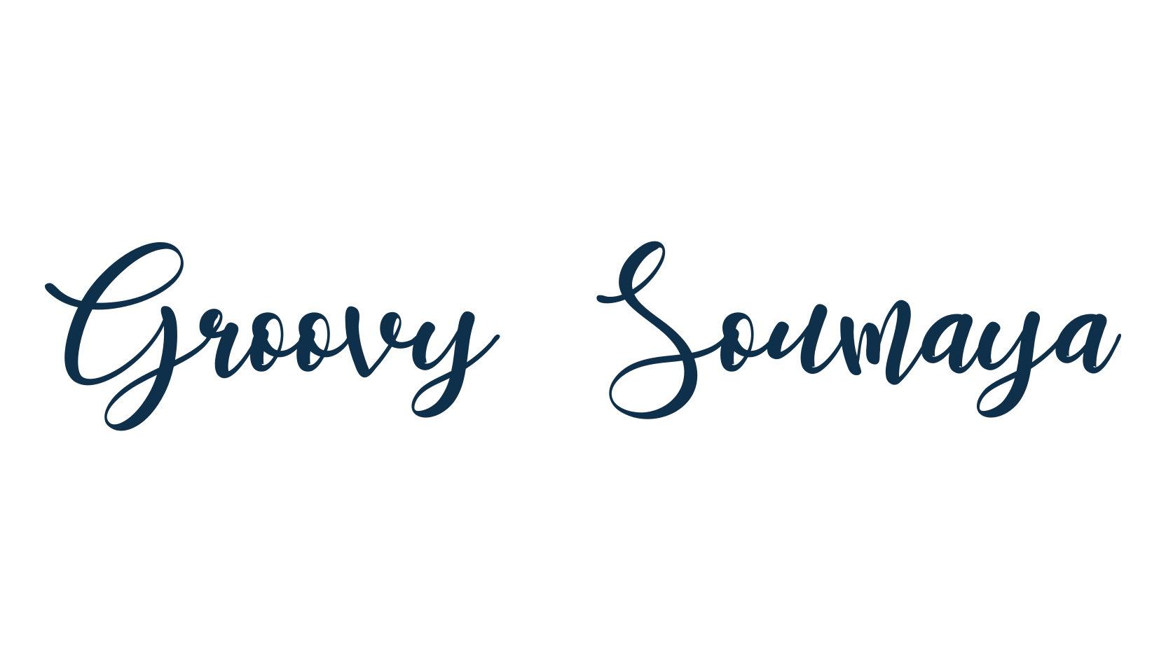 Groovy Soumaya, calligraphy font preview