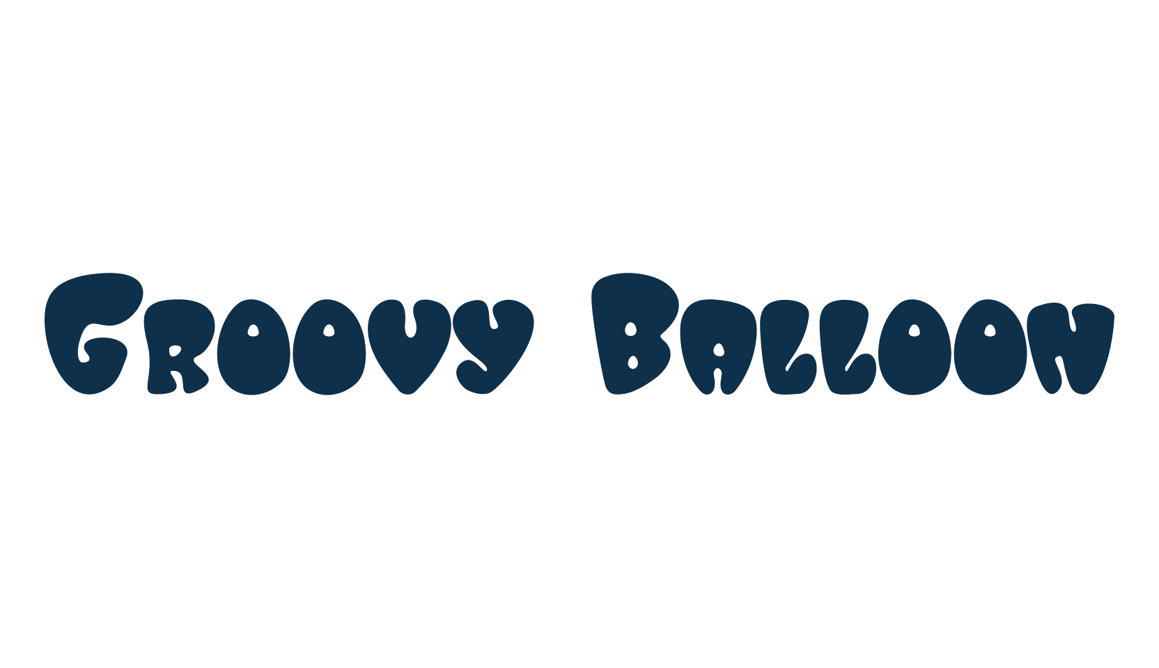 Groovy Balloon, fancy groovy decorative font preview