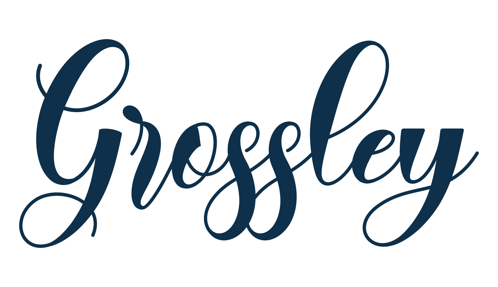 Grossley, calligraphy font preview