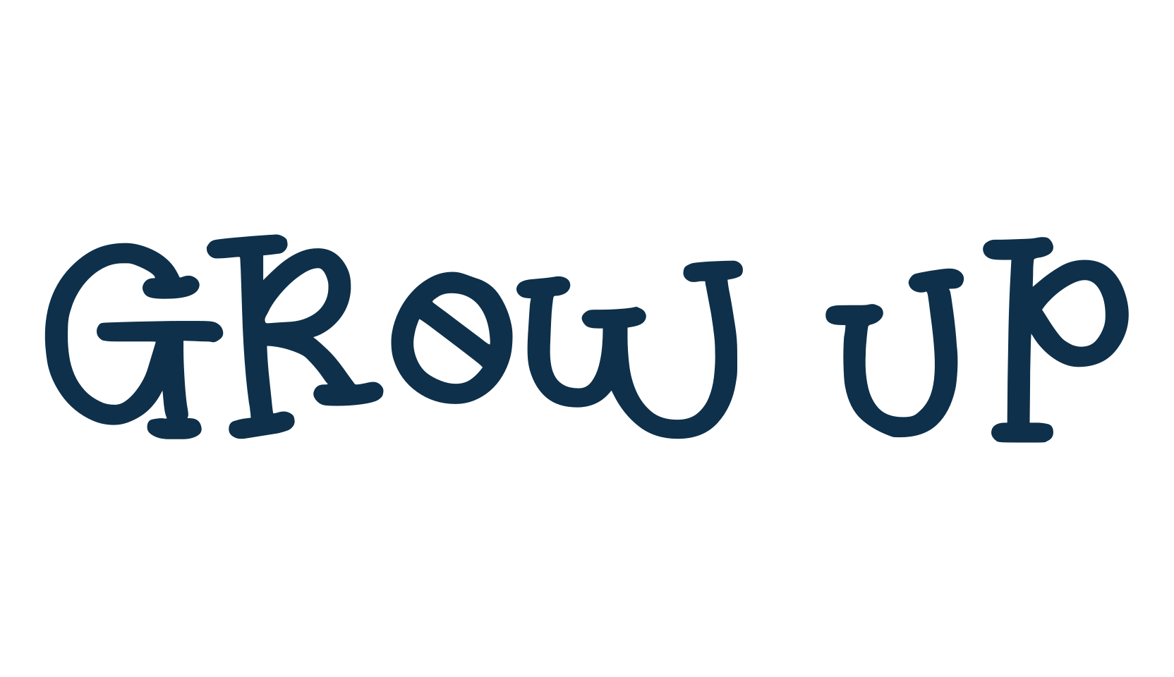 Grow Up, cartoon font preview