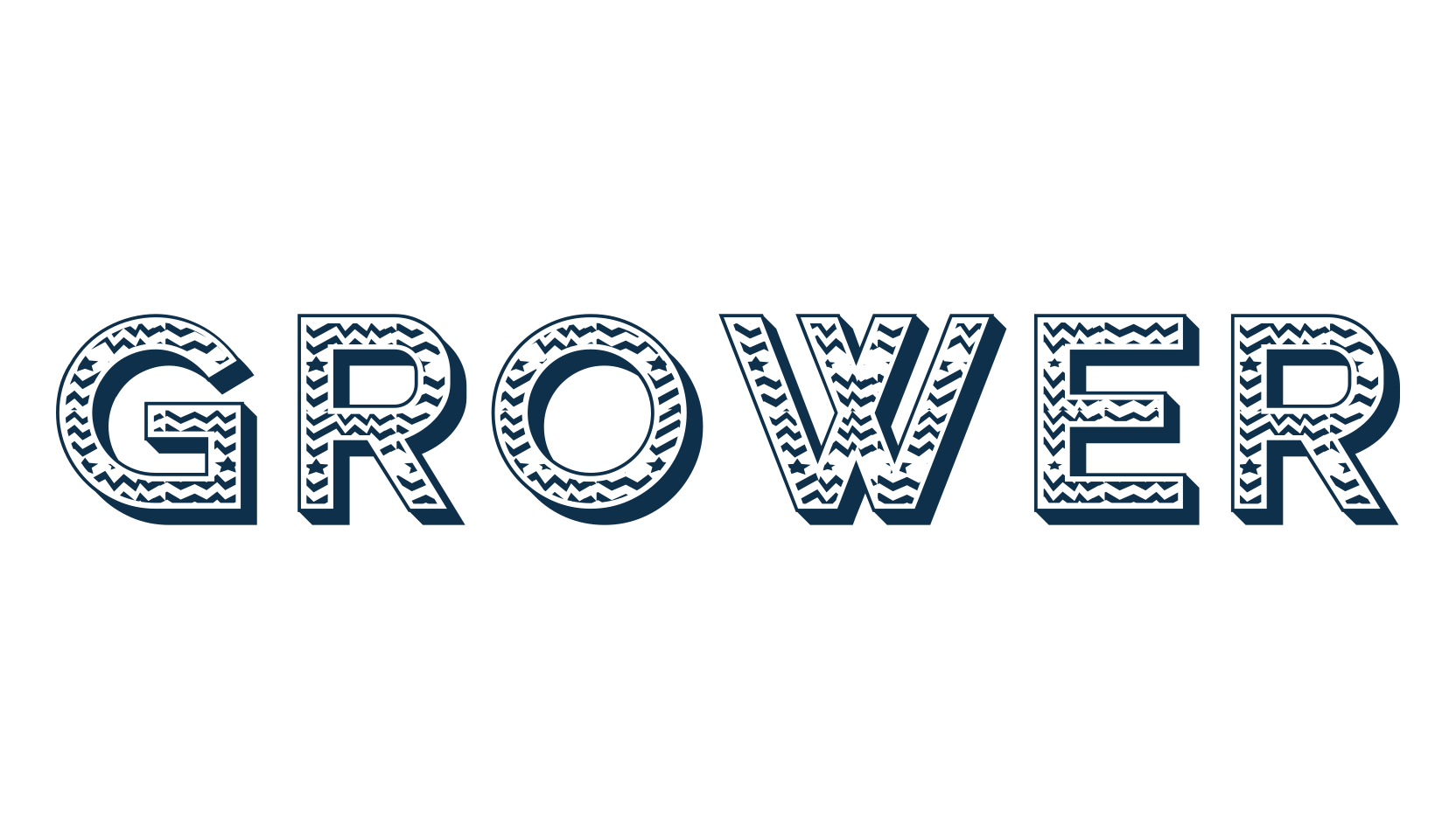 Grower, fancy decorative font preview