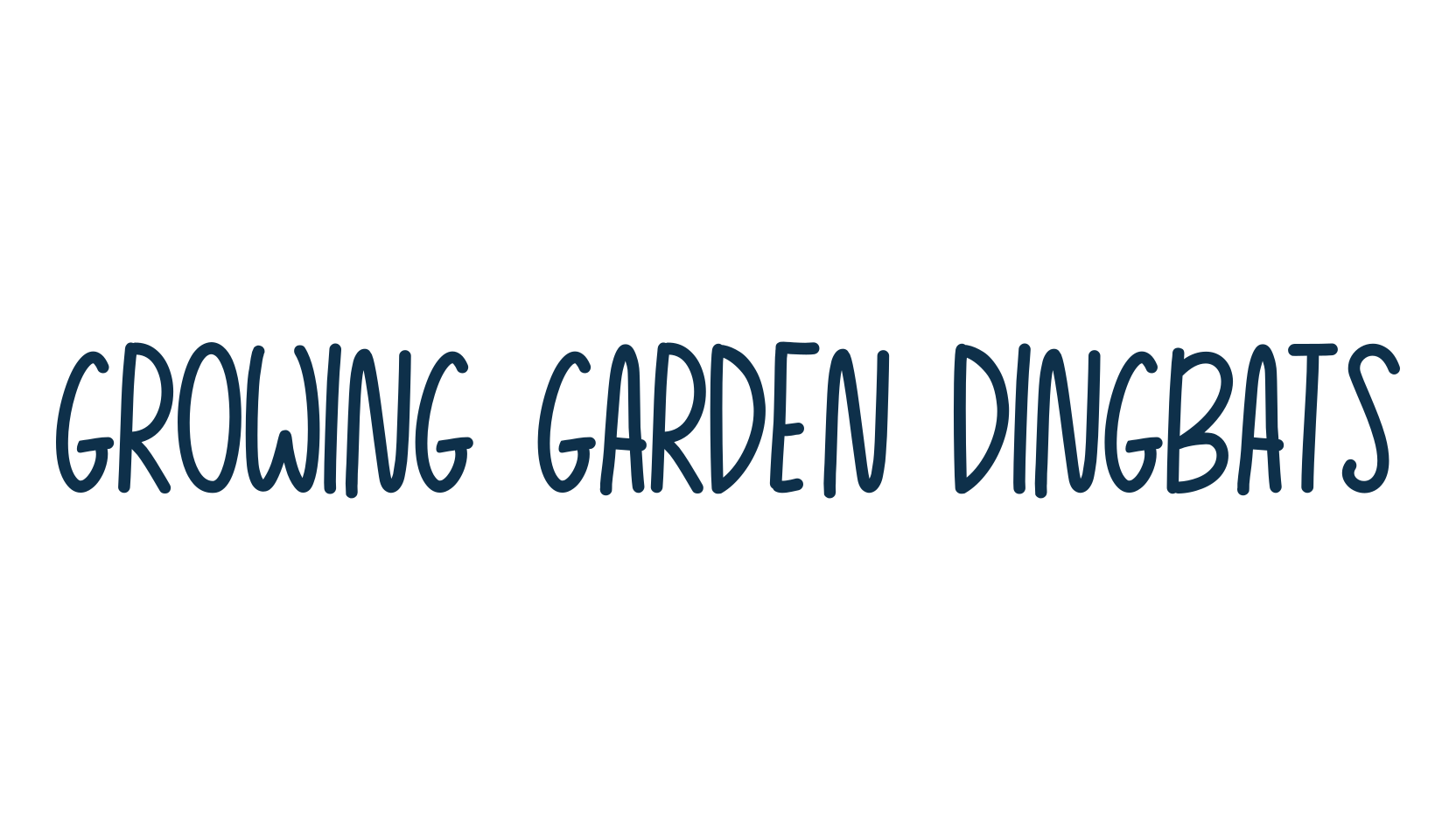 Growing Garden Dingbats, display market font preview