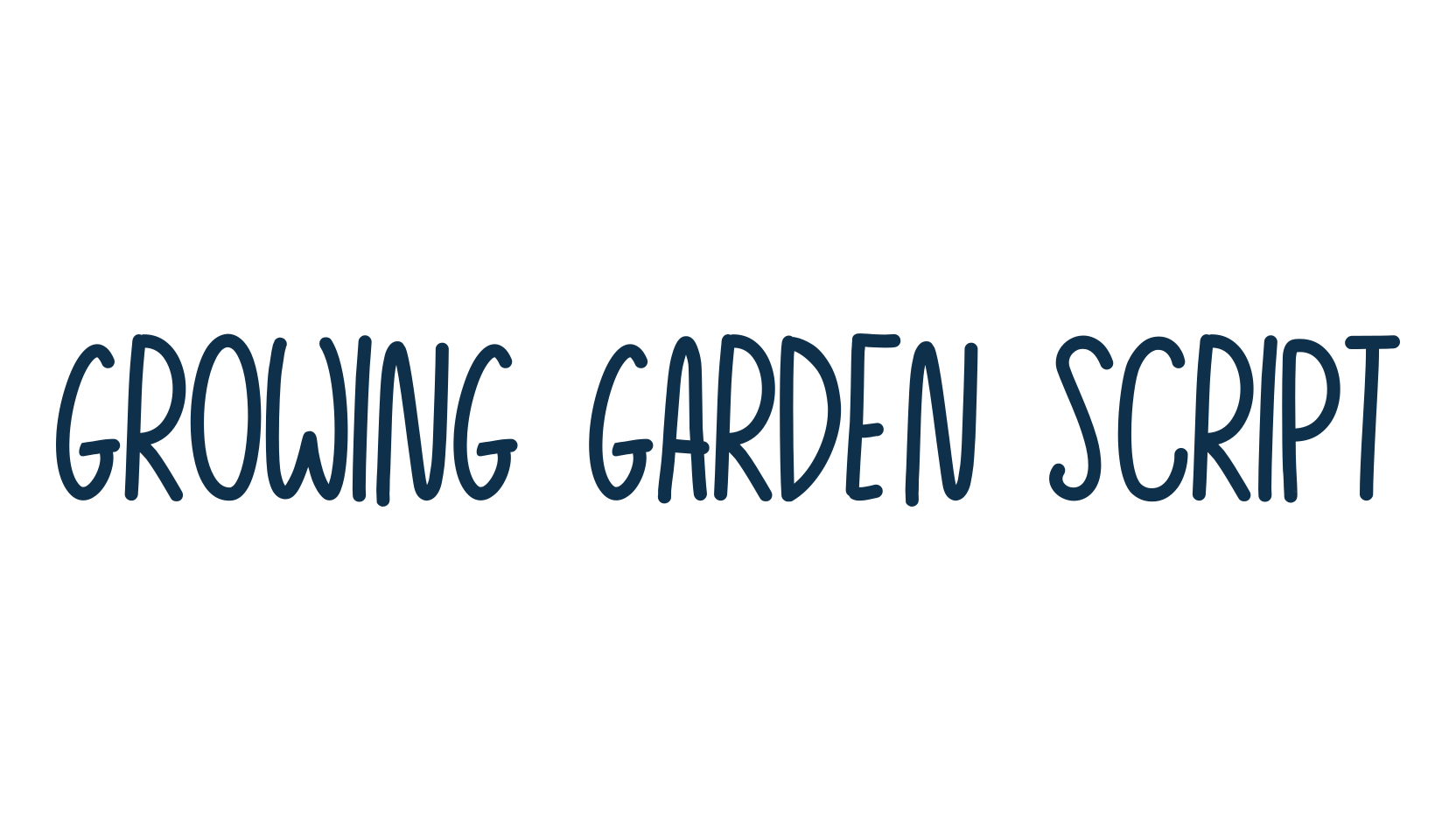 Growing Garden Script, script handwritten fancy decorative calligraphy font preview