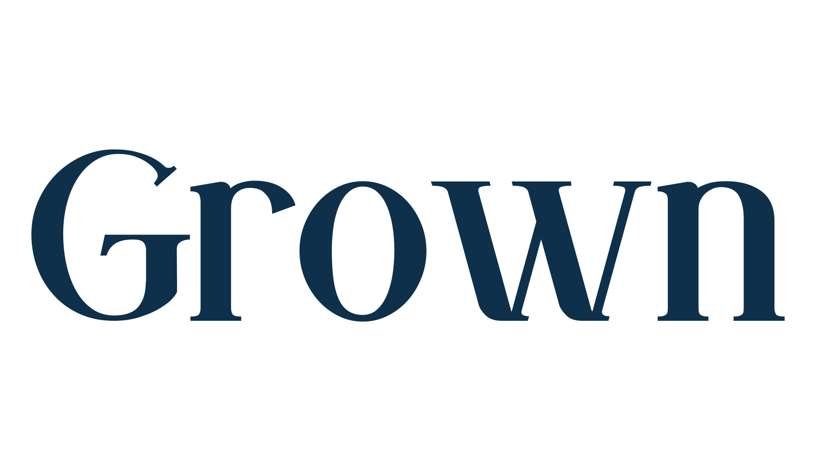Grown, basic serif font preview