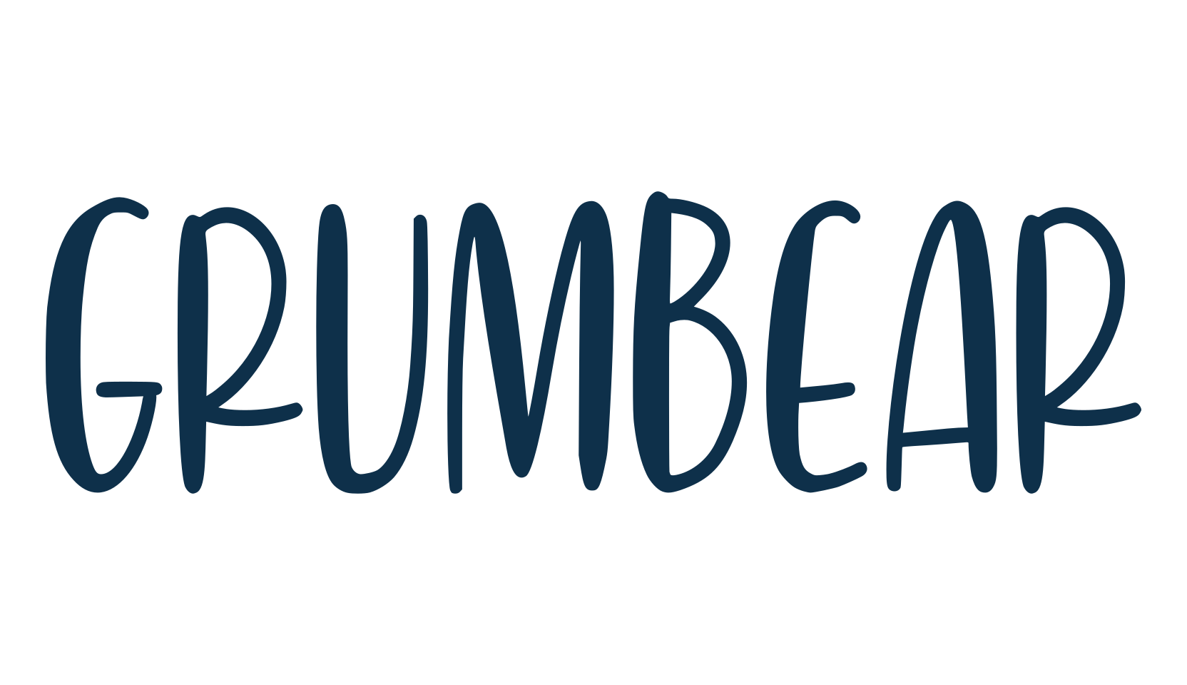 Grumbear, fancy various decorative script calligraphy font preview
