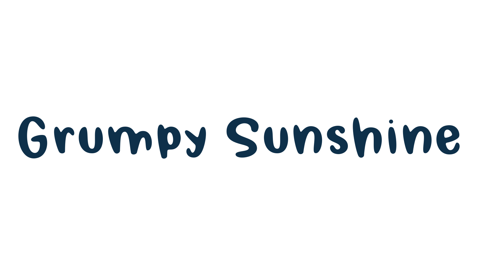 Grumpy Sunshine, cartoon font preview