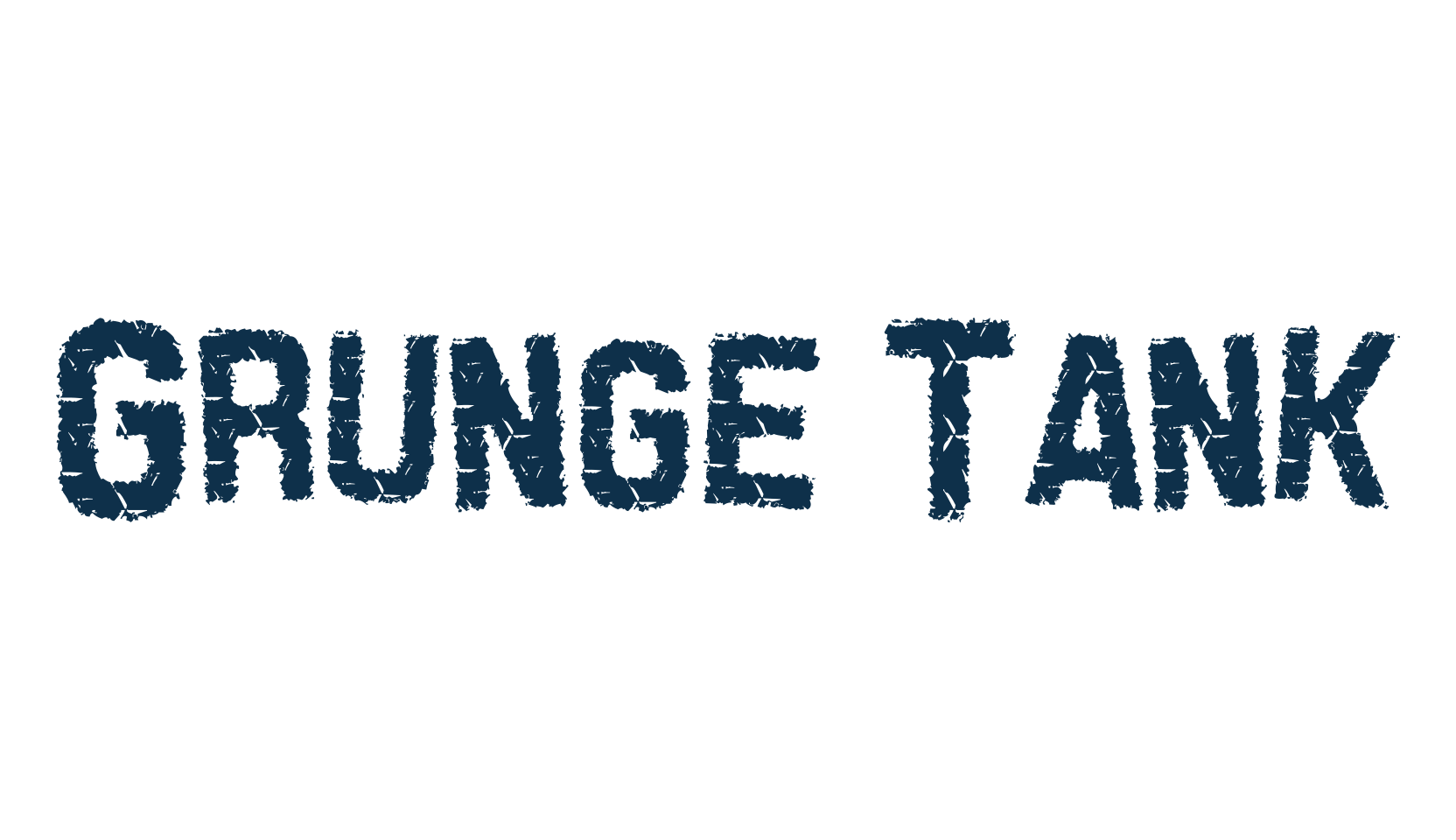 Grunge Tank, eroded font preview