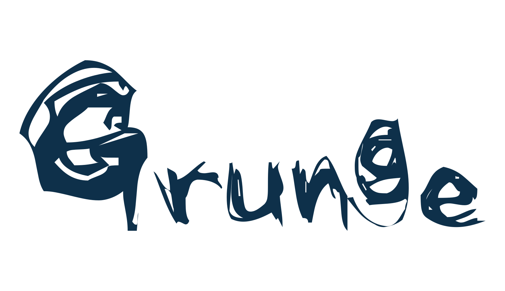 Grunge (grunge), trash font preview