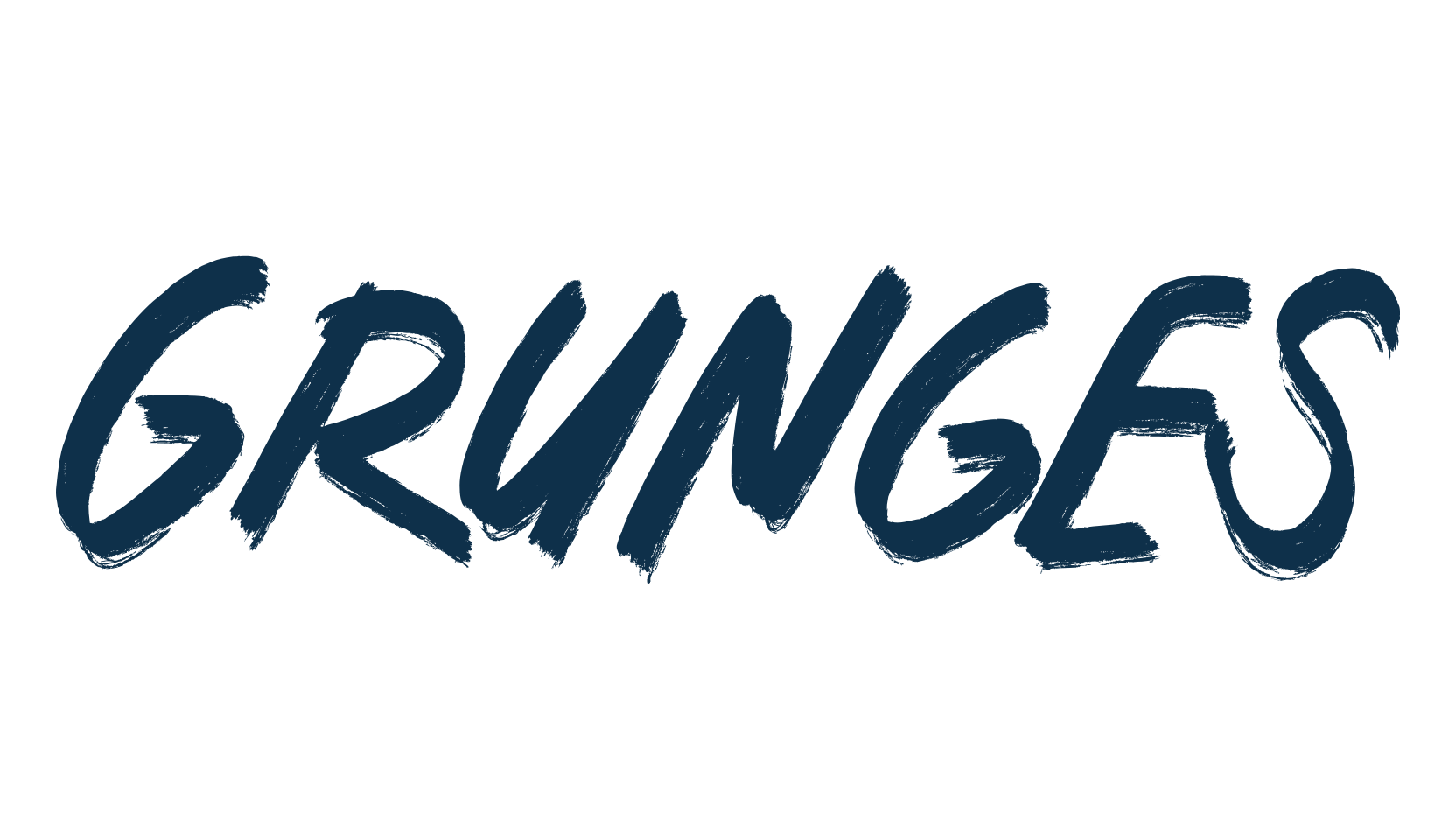 Grunges, brush font preview