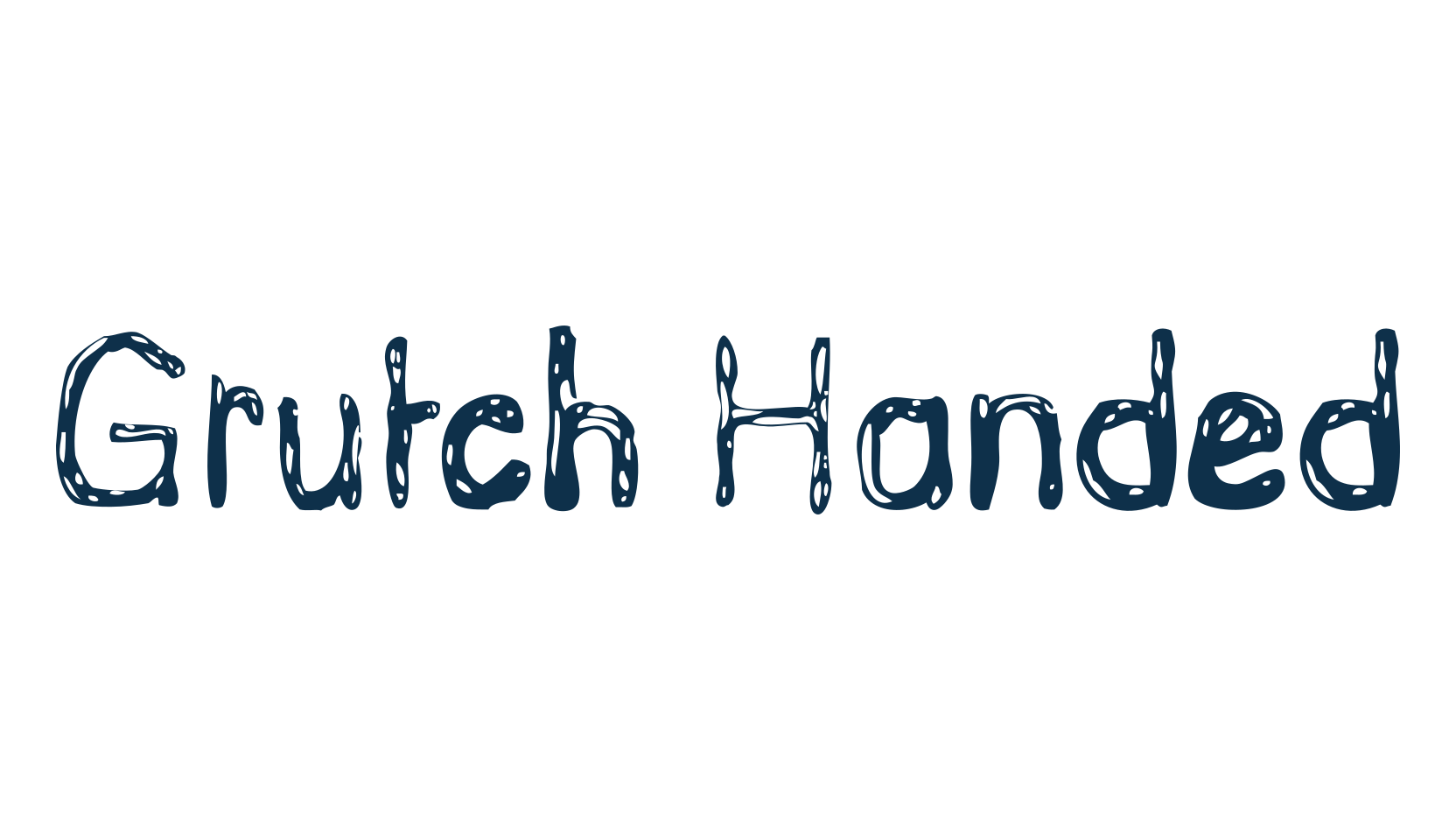 Grutch Handed, fancy various decorative script calligraphy font preview