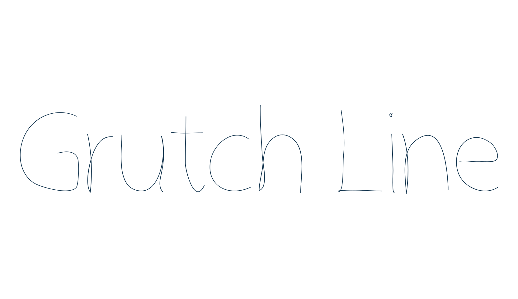 Grutch Line, script handwritten fancy decorative calligraphy font preview