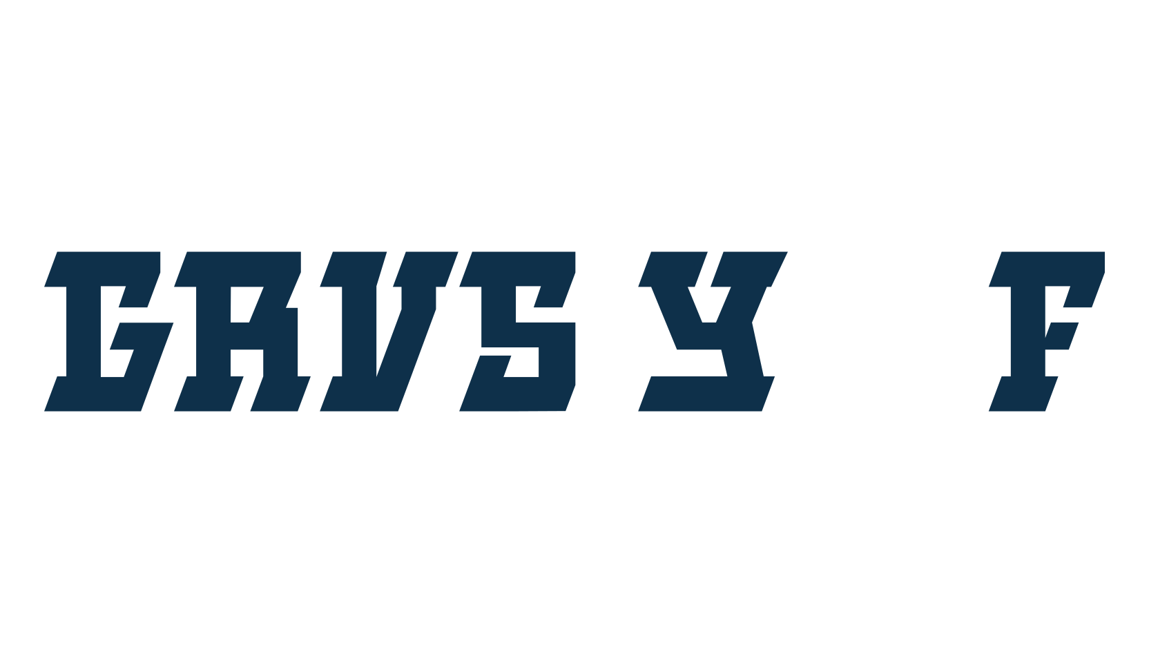 GRVS YelowFang, techno sci-fi font preview