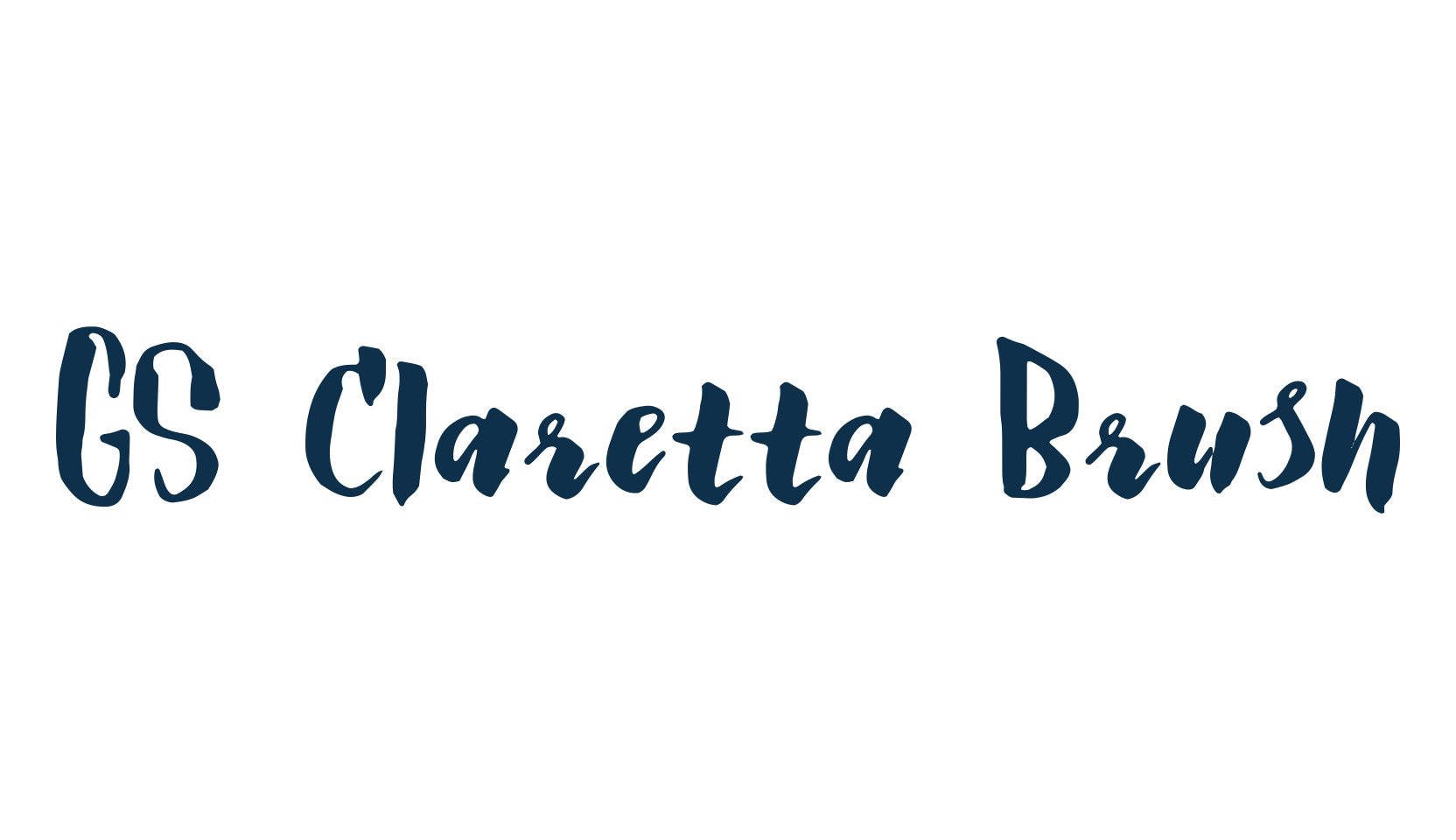 GS Claretta Brush, script brush fancy decorative calligraphy font preview