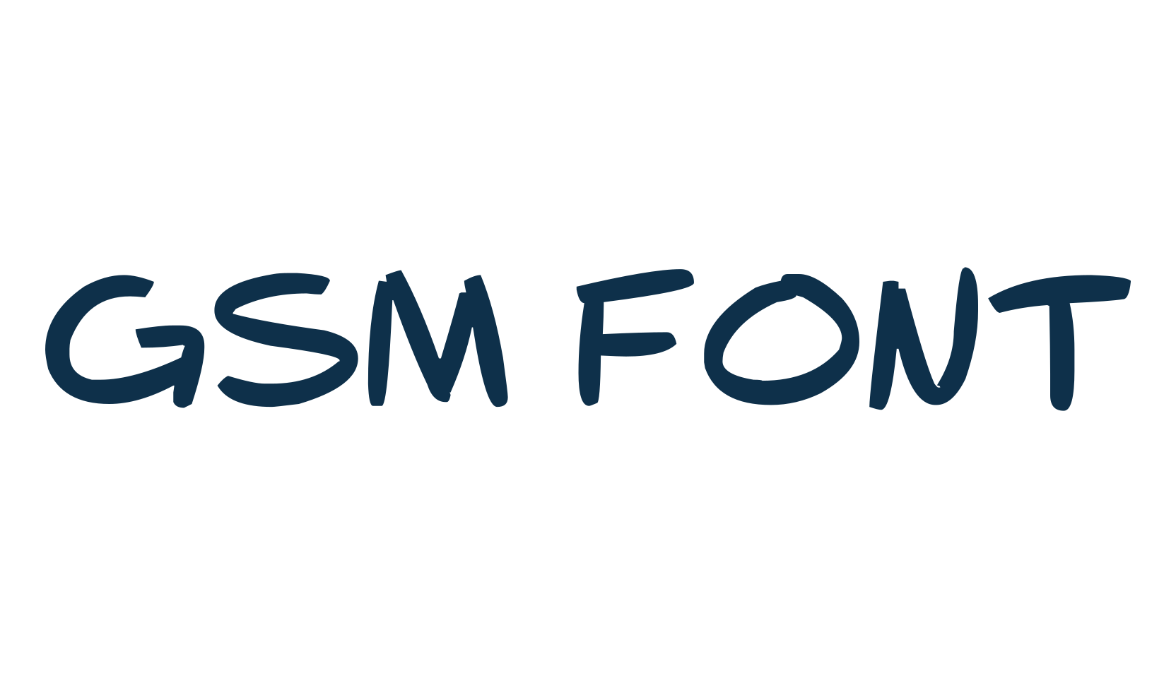 GSM Font, fancy cartoon decorative comic font preview