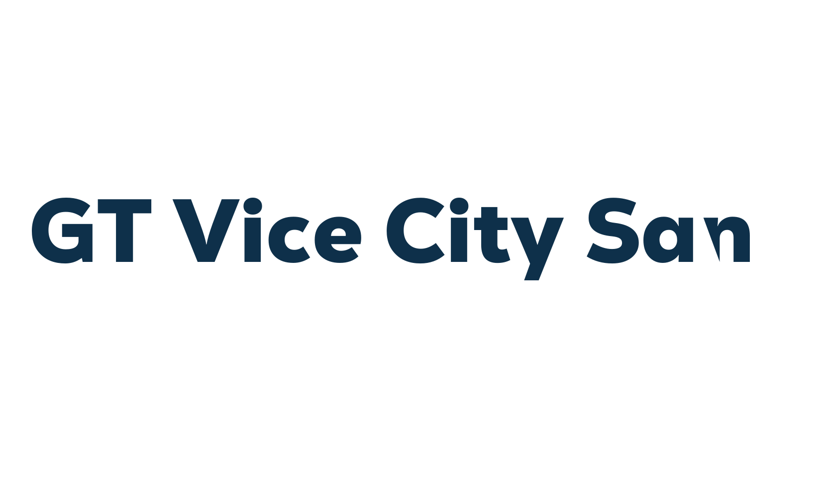 GT Vice City Sans, basic sans serif font preview