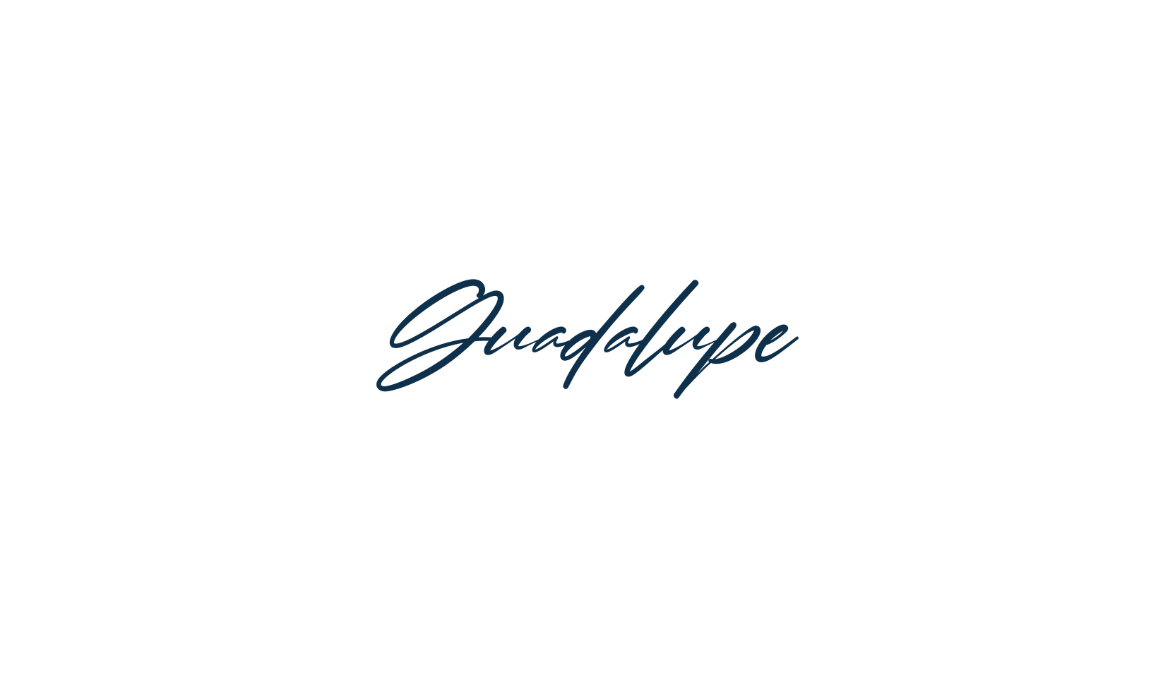 Guadalupe, script handwritten fancy decorative calligraphy font preview