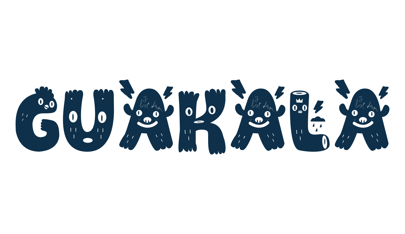 Guakala, cartoon font preview