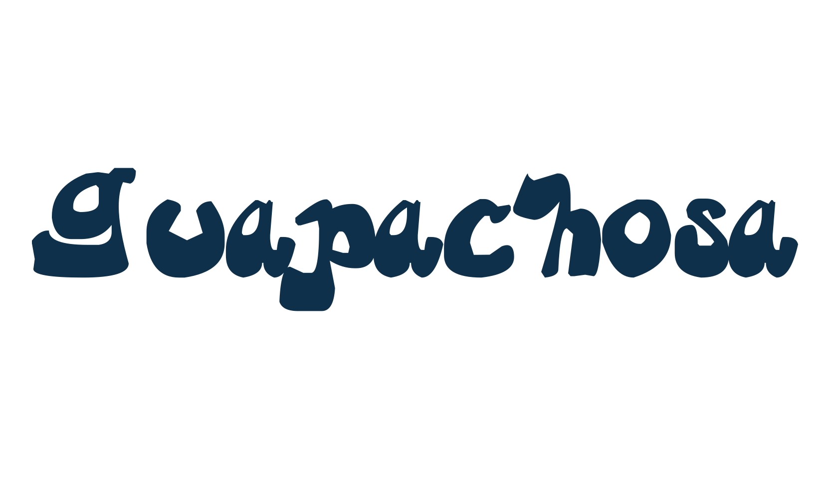 Guapachosa, fancy groovy decorative font preview