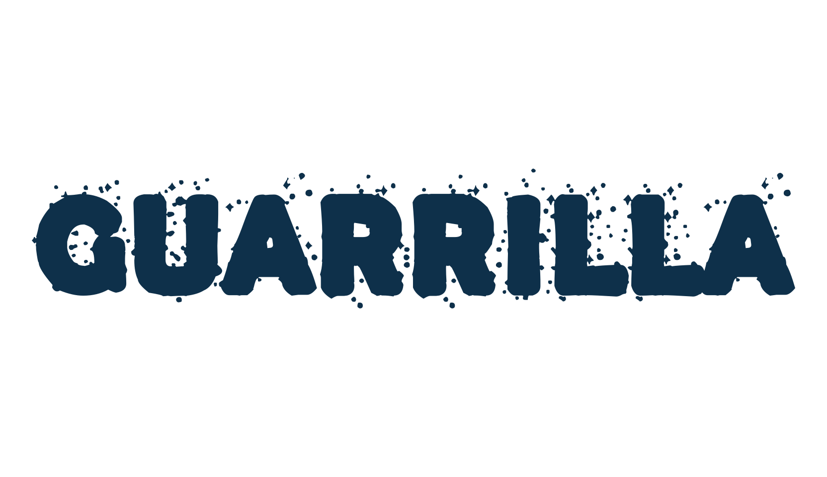 Guarrilla, fancy destroy decorative font preview